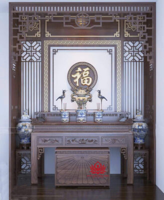 Mẫu bàn thờ nhà riêng hiện đại 