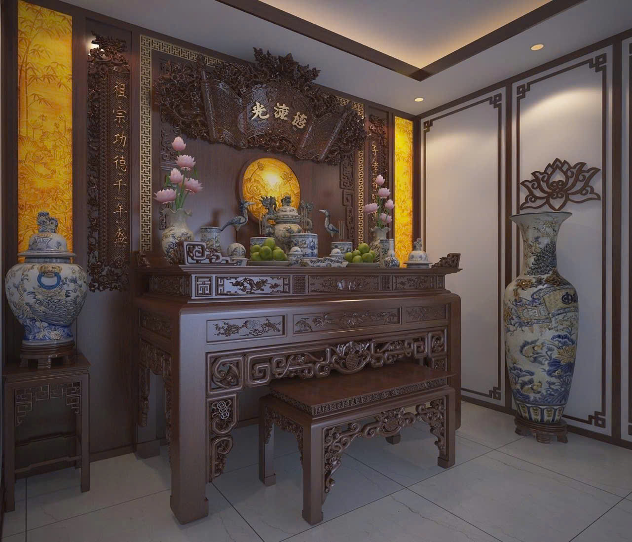 Bàn Thờ Gia Tiên – Nét Đẹp Truyền Thống Trong Không Gian Hiện Đại