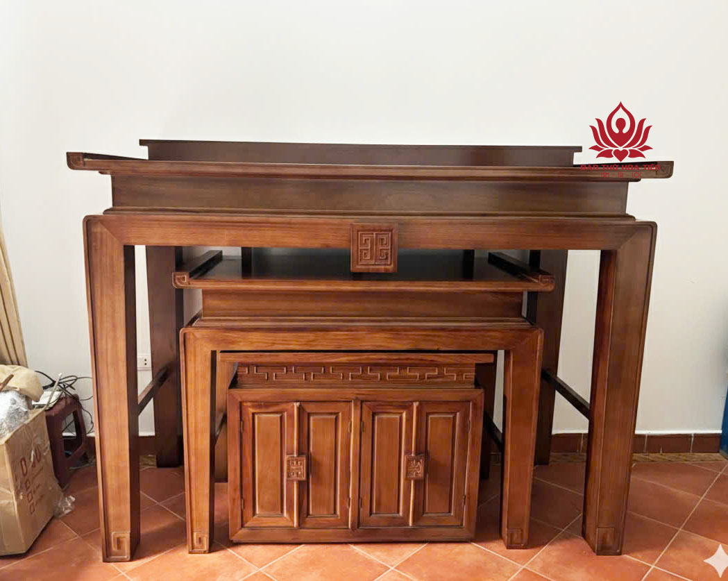 mẫu bàn thờ 3 món 